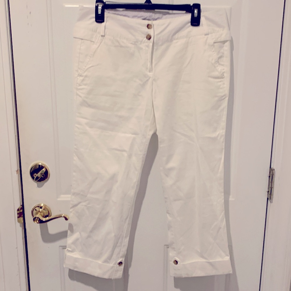 Land’s End- white cropped pants size 8